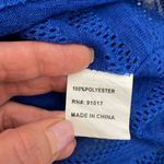 Solitaire by Ravi Khosla Blue Short Sleeve Stretchy Knit Swim Cover Up Medium Photo 8