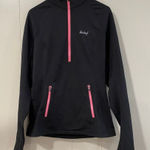 Baleaf  Black Fleece Lined Quarter Zip Pullover with Pink Zippers Size S Photo 0