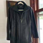 Ellen Tracy 100% genuine Black Leather Jacket lined with pockets Photo 0