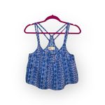 Hollister ♐︎ Aztec Strappy Crop Top ♐︎ Chambray Tribal Print ♐︎ Festival Trendy Photo 11