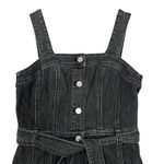 White House | Black Market Denim Button Front Belted Tie Waist Sleeveless Dress 2 Photo 6
