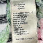 Rafaella  Scallop Scoop Neck Stripes Pink Floral Top  Petite PXL Photo 4