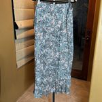 NWT I.N. Studio hi low maxi skirt floral paisley ruffle Olive Orange Size 3X Green Photo 6