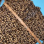 AMARYLLIS leopard print button up high low bow tie neck long sleeve NEW size 3X Tan Photo 8