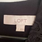 Loft  Lace Black Short Sleeve Blouse Shirt Photo 4