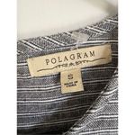 Polagram  floral embroidered 100% cotton striped midi dress sz S cottage boho whi Photo 5