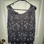 Pisarro Nights Black and Silver Long Sleeve Dress Size 12 Photo 8