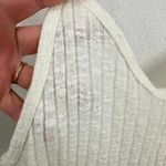 Roxy ‎ Ribbed Romper Cream Sleeveless V-Neck Adjustable Straps Beach Casual Small Photo 3