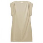 Mango Cotton Knitted Dress with Turn-Up Sleeves Beige NWT Size 4/Small Photo 4