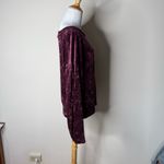 Free People  We The Free Burgundy Crushed Velvet Milan Top Photo 4