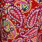 Boden Evangeline Linen Tunic Dress in Red Pop Mexican Paisley Size 4 petite Photo 13