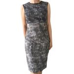 Max Mara  Blue Navy White Print Sheath Stretch Photo 6