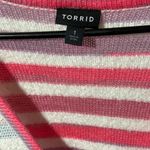 Torrid  Acrylic V Neck Button Front Cardigan Multi Stripe Size 1 EUC Photo 6