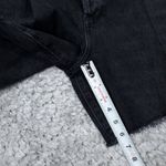 AGOLDE Fold Waistband Jean Shorts Black Conduct Pleated Raw Hem Size 24 Faded Photo 6