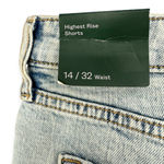 Wild Fable | NWT | Sz 14/32 | Highest Rise Light Acid Wash Mom-Jean Style Shorts Photo 4