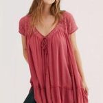 Free People Endless Summer Sz S Sunfest Crochet Embroidered Tunic Sweet Sang Photo 0