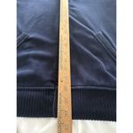 Lauren Ralph Lauren Jacket Womens Large Dark Blue Hooded Velour Velvet Full Zip Photo 8