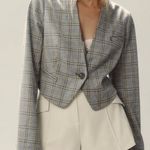 Anthropologie Cropped Knit Tuxedo Blazer, Size 4 Photo 0