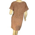 VINTAGE 1970'S ANN TAYLOR BROWN GENUINE SUEDE SHORT SLEEVE SHIFT DRESS (6) Photo 3