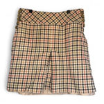 Ann Taylor  size 4 four Burberry style plaid mini skirt with buttons on the side Photo 0