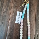 BaubleBar NWT Multicolor Beaded Necklace “N” Initial Photo 2