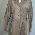 Women's BKE Diva Beige Suede Trench Coat M Size M Photo 0