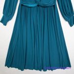 Eloquii Knot Front Pleated Skirt Dress in teal, size 16 Photo 3