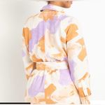 Eloquii  Women's Abstract Print in Orange & Purple Jumpsuit Size 18 NWT Photo 1