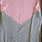 Lilly Pulitzer  Brigitte Cashmere Sweater Heathered Pink Grey ChevronSoho SzM Photo 0