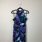 Kobi Halperin floral halter botanical silk Ruth midi dress size 12 vacation Blue Photo 6