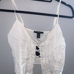 Forever 21 white lace up top Photo 0