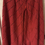 Handmade Vintage 1960-1970's Red Hand Knit One Of A Kind Caplete With Fringe Photo 0