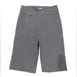Lisette Black and White Gingham Pull On Stretch Bermuda Short Mid Rise US 6 Photo 0