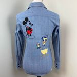 Vintage 70s Moody's Goose Disney Embroidered Chambray Denim Button Down Top Blue Photo 5