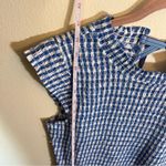 Crown & Ivy  Blue White Gingham Sleeveless Smocked Dress 8 NWT Midi Photo 12
