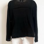 Artisan NY  Linen Long Sleeve Solid Black Casual Open Cardigan Medium Lightweight Photo 2