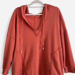 Free People Intimately Early Night Thermal Hoodie – Burnt Orange Cozycore Medium Photo 3