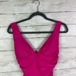 J.Crew  Ruched Plunge One Piece Swim Suit Pink Size 0 Photo 3
