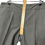 Norma Kamali  Pleated Crop Trousers Women’s Size 8 Black Stripe Career Pants Photo 10