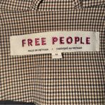 Free People Cropped Betty Blazer Houndstooth Double Breasted Jacket Size M Photo 3