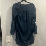 EXPRESS Denim Long Sleeve Tunic Top Photo 2
