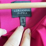 Adrianna Papell Asymmetrical Midi Dress Pink Pleated Womens Size 10 Lined Photo 3