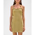 Cult Gaia  Alonza Knit Dress in Gold Large New Womens Mini Metallic Cocktail Photo 15