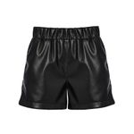ANINE BING Vegan Leather Sofia High Rise Black Shorts Size Small Photo 3