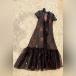 STAUD NWOT  Calluna Floral Sheer Organza Farmers Market Black Maxi Dress sz S Photo 4