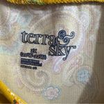 Terra & Sky Women’s Gold 2X  Paisley Leggings Fall Harvest Autumn Photo 2