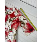 Joanna White & Red Floral Blazer 3/4 Sleeve Stretch Cotton Blend Size L Size L Photo 4