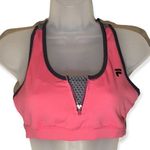 FILA Hot Pink Sports Bra Half Zipper Front Medium Photo 0
