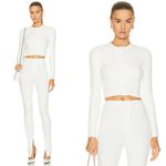Alexander Wang Ivory Jacquard Logo Crop Snap Front Cardigan Photo 1