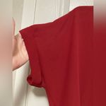 Lush Clothing Lush Maroon Red V Neck Flowy Cuffed Short Sleeve Blouse Photo 5